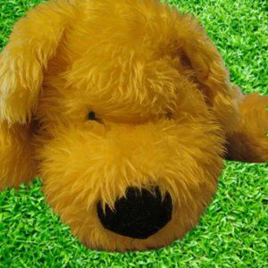 Huge 26" Yellow Puppy Dog By Toy Factory